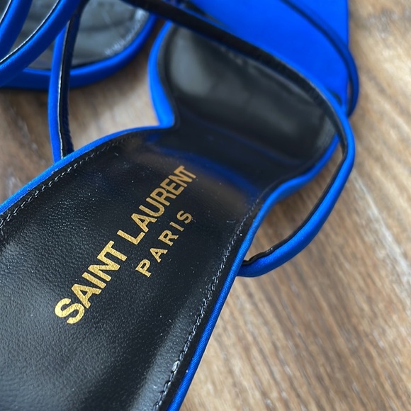 Saint Laurent Nuit Square Toe High Heel Sandals NWOT - Picture 9 of 16